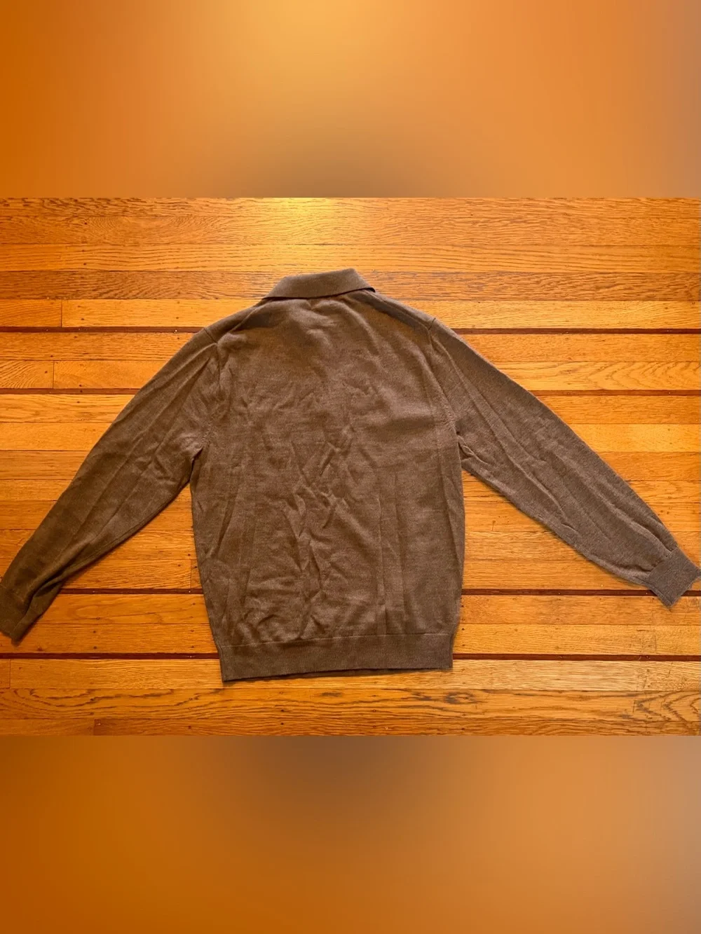 [sold] J. Crew Long Sleeve Polo Sweater in Brown